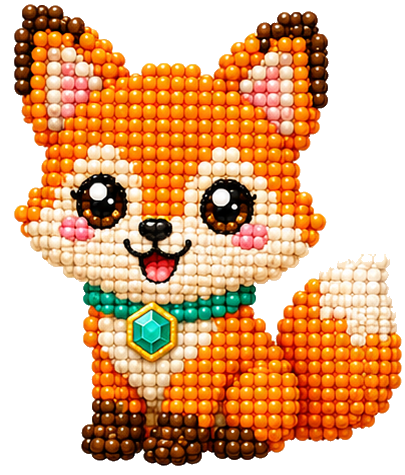Fox bead animal board