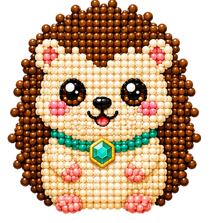 Hedgehog bead animal board