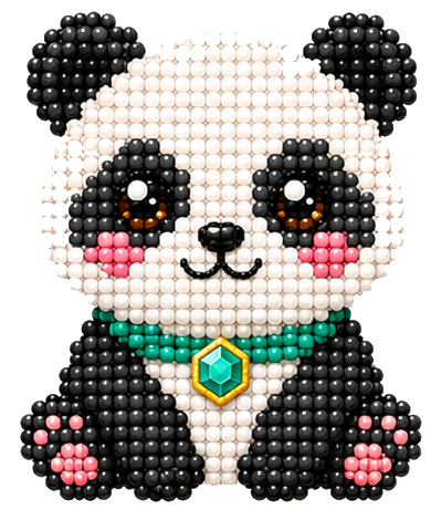 Panda bead animal board